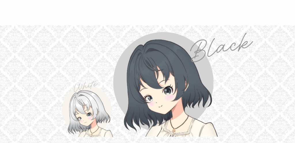 黒髪キャラクターのイメージ画像